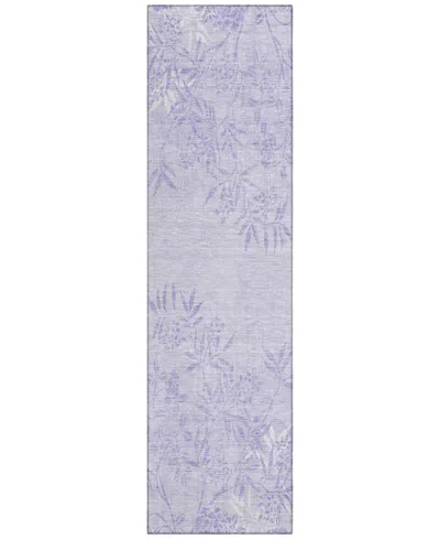 Addison Chantille Acn673 2'3"x7'6" Runner Area Rug In Lilac