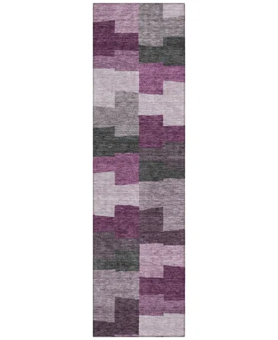 Addison Chantille Acn659 2'3"x7'6" Runner Area Rug In Mauve