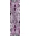 Addison Chantille Acn722 2'3"x7'6" Runner Area Rug In Mauve