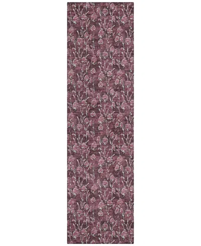 Addison Chantille Acn692 2'3"x7'6" Runner Area Rug In Mauve