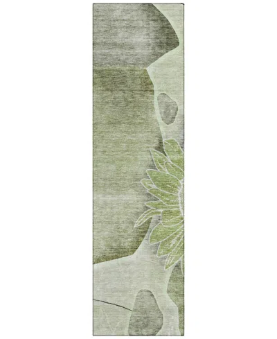 Addison Chantille Machine Washable Acn700 2'3"x7'6" Runner Area Rug In Moss