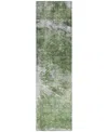 Addison Chantille Machine Washable Acn719 2'3"x7'6" Runner Area Rug In Moss