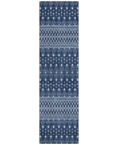 Addison Chantille Acn708 2'3"x7'6" Runner Area Rug In Navy