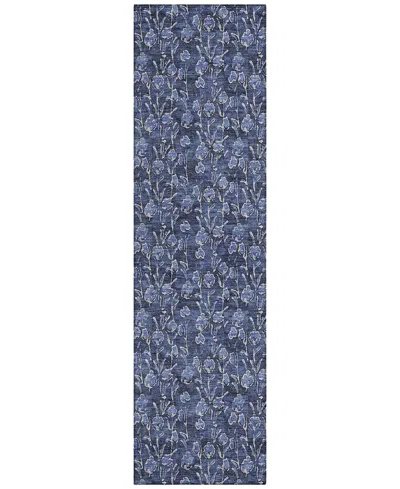 Addison Chantille Acn692 2'3"x7'6" Runner Area Rug In Navy