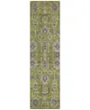 Addison Chantille Acn697 2'3"x7'6" Runner Area Rug In Olive