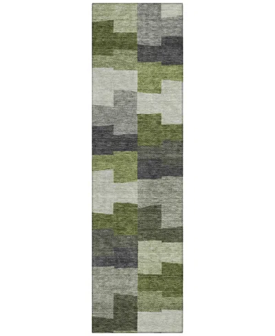 Addison Chantille Acn659 2'3"x7'6" Runner Area Rug In Olive