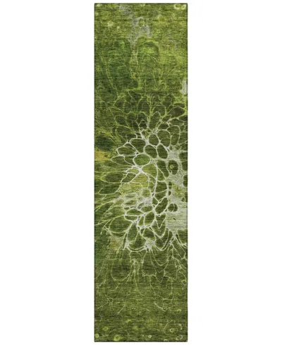 Addison Chantille Acn652 2'3"x7'6" Runner Area Rug In Olive