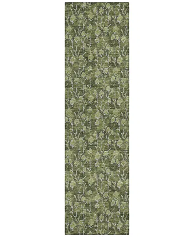 Addison Chantille Acn692 2'3"x7'6" Runner Area Rug In Olive