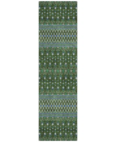 Addison Chantille Acn708 2'3"x7'6" Runner Area Rug In Olive