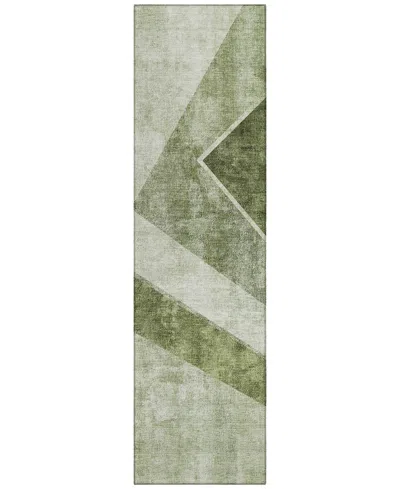 Addison Chantille Acn671 2'3"x7'6" Runner Area Rug In Olive