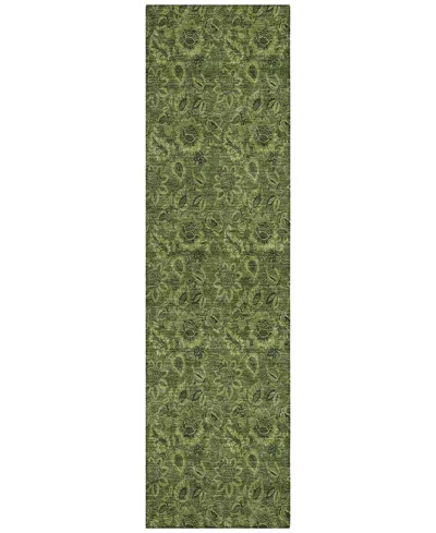 Addison Chantille Acn661 2'3"x7'6" Runner Area Rug In Olive