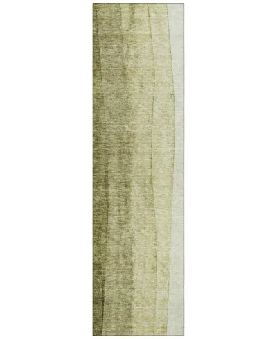 Addison Chantille Acn690 2'3"x7'6" Runner Area Rug In Olive