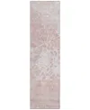 Addison Chantille Acn653 2'3"x7'6" Runner Area Rug In Pink