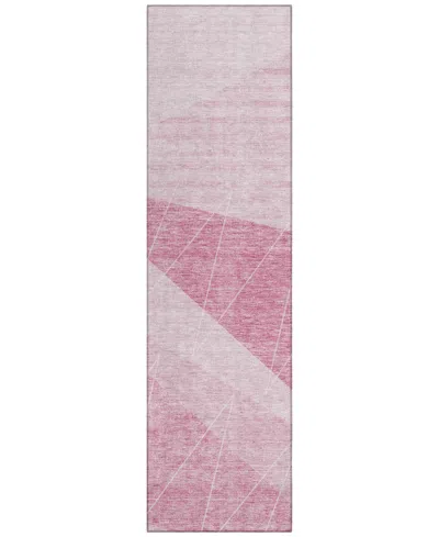 Addison Chantille Acn706 2'3"x7'6" Runner Area Rug In Pink