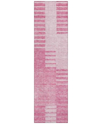Addison Chantille Acn686 2'3"x7'6" Runner Area Rug In Pink