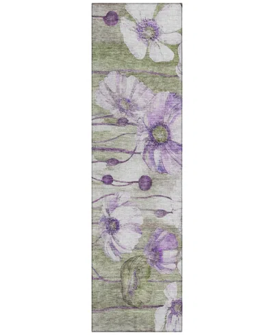 Addison Chantille Acn712 2'3"x7'6" Runner Area Rug In Purple