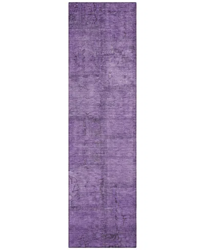Addison Chantille Acn685 2'3"x7'6" Runner Area Rug In Purple
