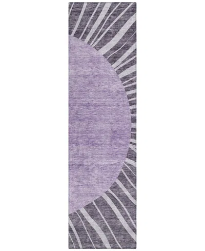 Addison Chantille Acn668 2'3"x7'6" Runner Area Rug In Purple