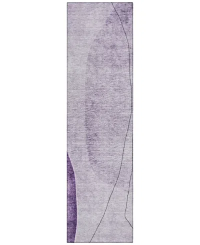 Addison Chantille Acn696 2'3"x7'6" Runner Area Rug In Purple