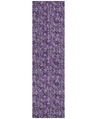 Addison Chantille Acn692 2'3"x7'6" Runner Area Rug In Purple
