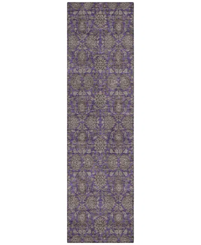 Addison Chantille Acn702 2'3"x7'6" Runner Area Rug In Purple