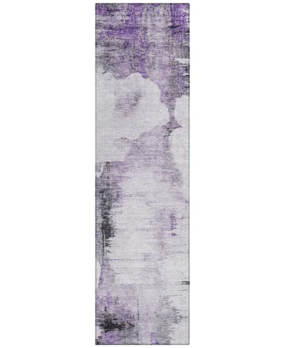 Addison Chantille Machine Washable Acn710 2'3"x7'6" Runner Area Rug In Purple