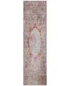 Addison Chantille Acn675 2'3"x7'6" Runner Area Rug In Red