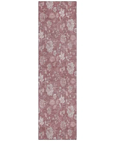 Addison Chantille Acn681 2'3"x7'6" Runner Area Rug In Rose