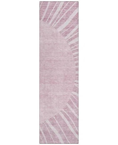 Addison Chantille Acn668 2'3"x7'6" Runner Area Rug In Rose