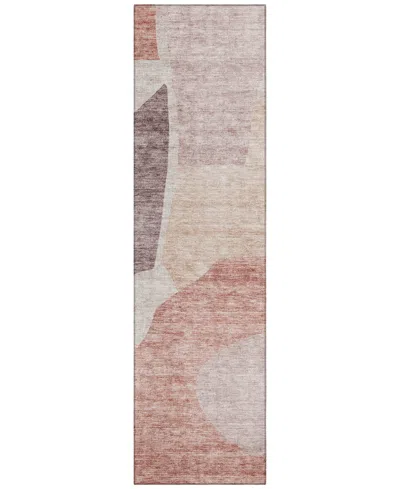 Addison Chantille Acn665 2'3"x7'6" Runner Area Rug In Rose