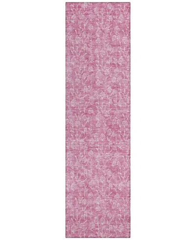 Addison Chantille Acn691 2'3"x7'6" Runner Area Rug In Rose