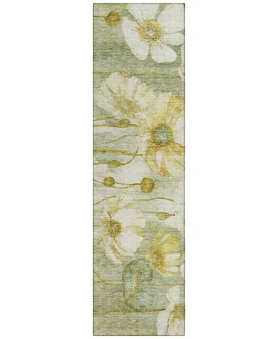 Addison Chantille Acn712 2'3"x7'6" Runner Area Rug In Sage