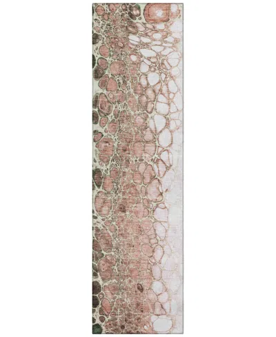 Addison Chantille Acn707 2'3"x7'6" Runner Area Rug In Salmon