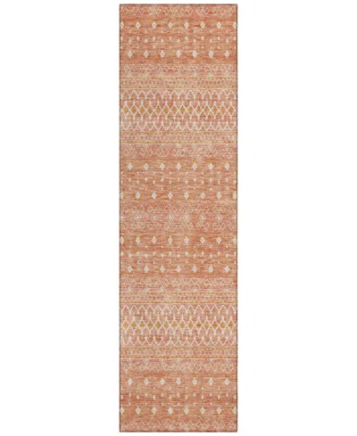 Addison Chantille Acn709 2'3"x7'6" Runner Area Rug In Salmon