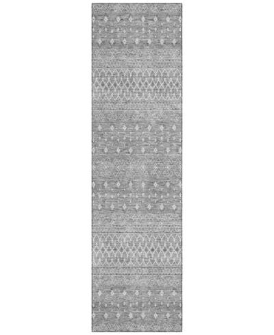 Addison Chantille Machine Washable Acn709 2'3"x7'6" Runner Area Rug In Silver