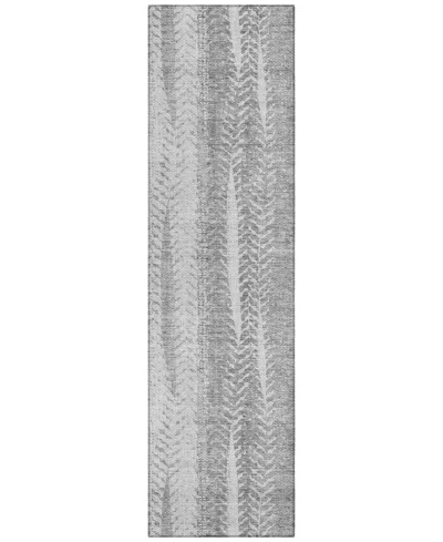 Addison Chantille Acn694 2'3"x7'6" Runner Area Rug In Silver