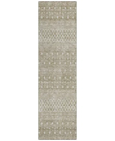 Addison Chantille Machine Washable Acn709 2'3"x7'6" Runner Area Rug In Taupe