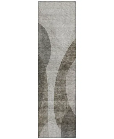 Addison Chantille Machine Washable Acn657 2'3"x7'6" Runner Area Rug In Taupe