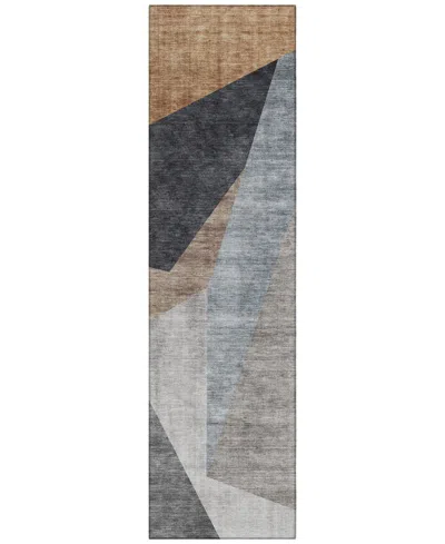 Addison Chantille Machine Washable Acn715 2'3"x7'6" Runner Area Rug In Taupe