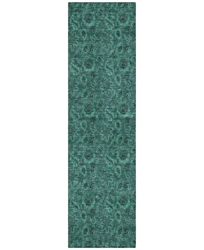 Addison Chantille Machine Washable Acn661 2'3"x7'6" Runner Area Rug In Teal