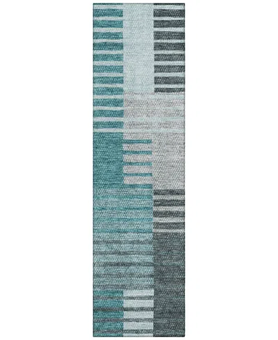 Addison Chantille Acn687 2'3"x7'6" Runner Area Rug In Teal