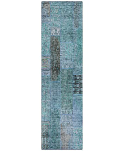 Addison Chantille Acn669 2'3"x7'6" Runner Area Rug In Teal