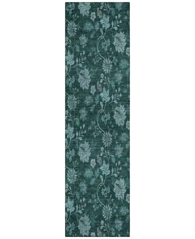 Addison Chantille Acn680 2'3"x7'6" Runner Area Rug In Teal