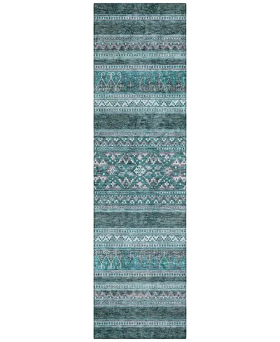 Addison Chantille Acn714 2'3"x7'6" Runner Area Rug In Teal