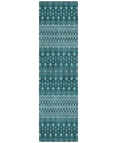 Addison Chantille Acn708 2'3"x7'6" Runner Area Rug In Teal