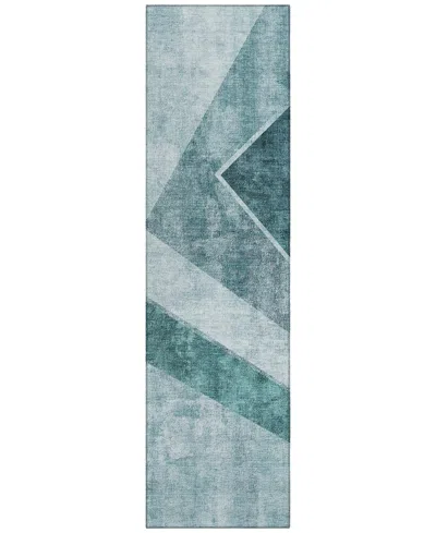 Addison Chantille Acn671 2'3"x7'6" Runner Area Rug In Teal
