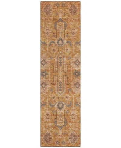 Addison Chantille Acn697 2'3"x7'6" Runner Area Rug In Terracotta