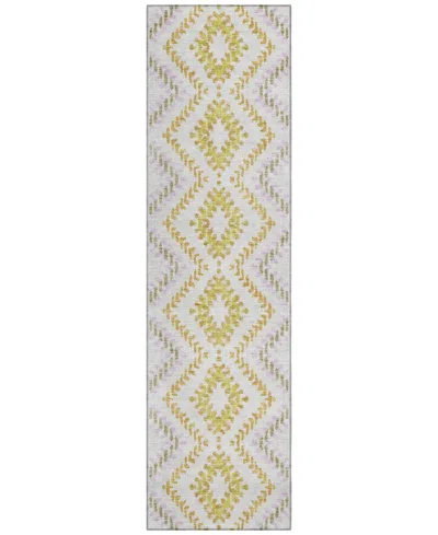 Addison Chantille Acn683 2'3"x7'6" Runner Area Rug In White