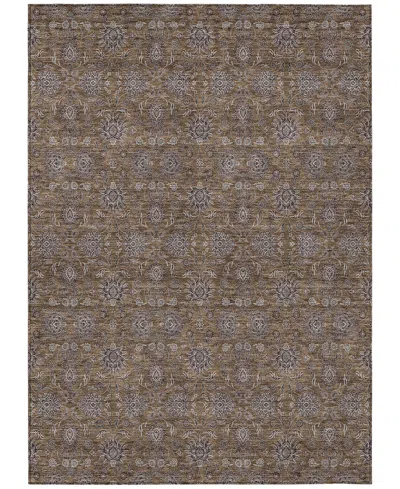 Addison Chantille Machine Washable Acn702 2'6"x3'10" Area Rug In Chocolate