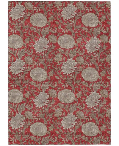 Addison Chantille Machine Washable Acn677 2'6"x3'10" Area Rug In Red